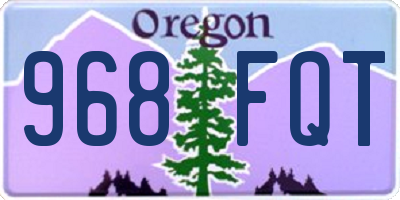 OR license plate 968FQT