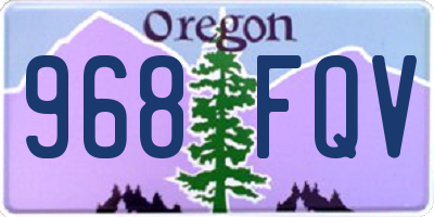 OR license plate 968FQV