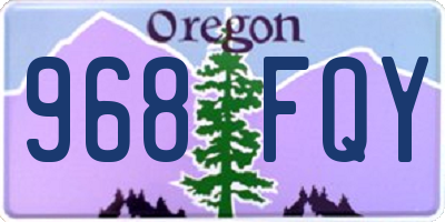 OR license plate 968FQY