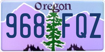OR license plate 968FQZ