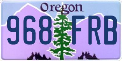 OR license plate 968FRB