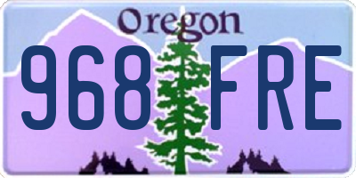 OR license plate 968FRE