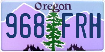 OR license plate 968FRH