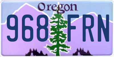 OR license plate 968FRN