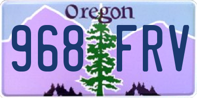 OR license plate 968FRV