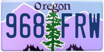 OR license plate 968FRW