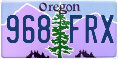 OR license plate 968FRX