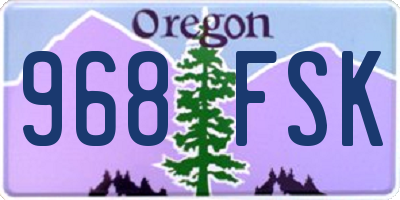 OR license plate 968FSK