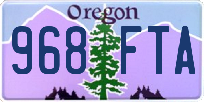 OR license plate 968FTA
