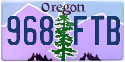 OR license plate 968FTB