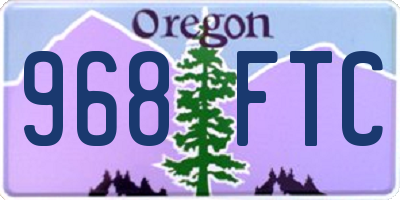 OR license plate 968FTC