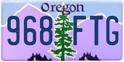 OR license plate 968FTG
