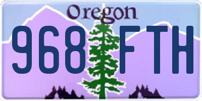 OR license plate 968FTH