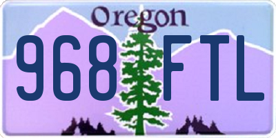 OR license plate 968FTL