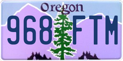 OR license plate 968FTM