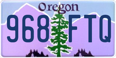 OR license plate 968FTQ