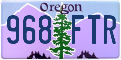 OR license plate 968FTR
