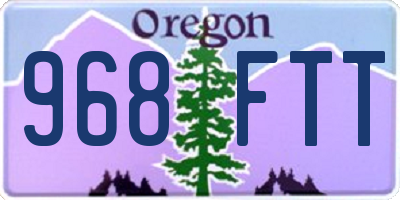 OR license plate 968FTT