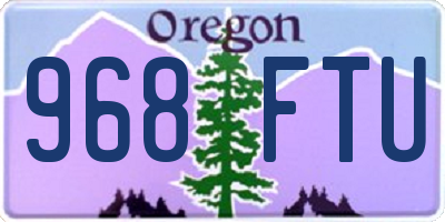 OR license plate 968FTU