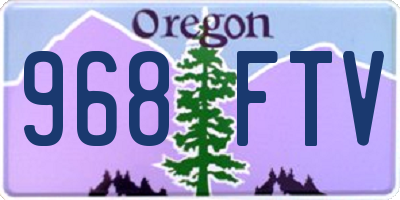 OR license plate 968FTV