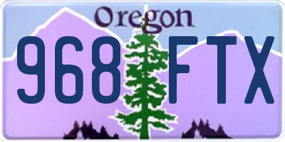 OR license plate 968FTX