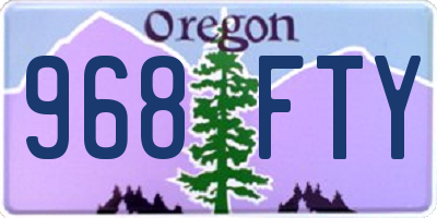 OR license plate 968FTY