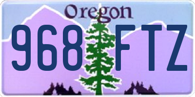OR license plate 968FTZ