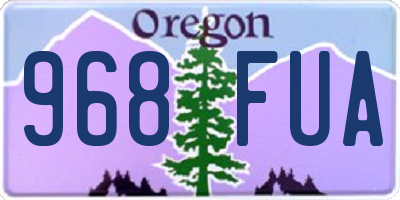 OR license plate 968FUA