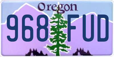 OR license plate 968FUD