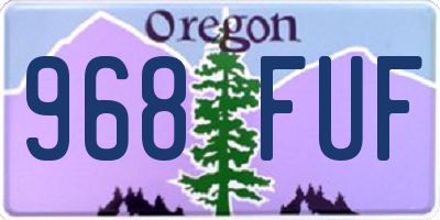 OR license plate 968FUF