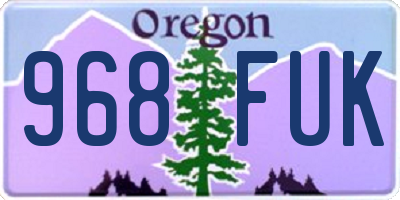 OR license plate 968FUK