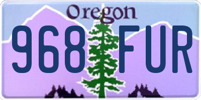 OR license plate 968FUR