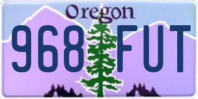 OR license plate 968FUT