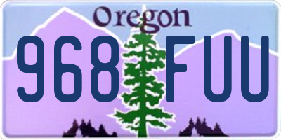 OR license plate 968FUU