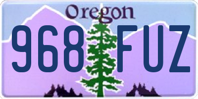 OR license plate 968FUZ