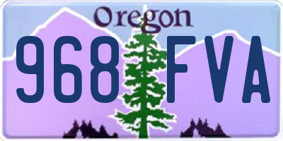 OR license plate 968FVA