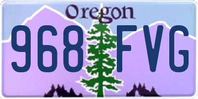 OR license plate 968FVG