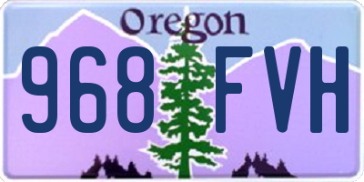 OR license plate 968FVH