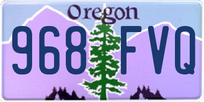 OR license plate 968FVQ