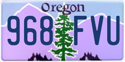 OR license plate 968FVU