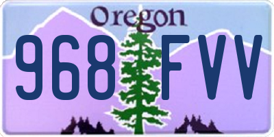 OR license plate 968FVV