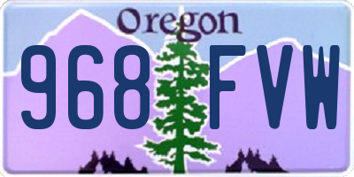 OR license plate 968FVW