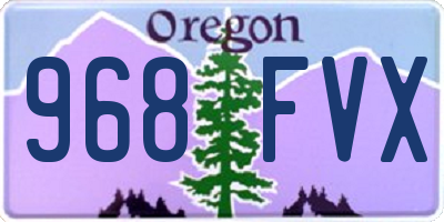 OR license plate 968FVX