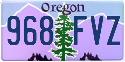 OR license plate 968FVZ