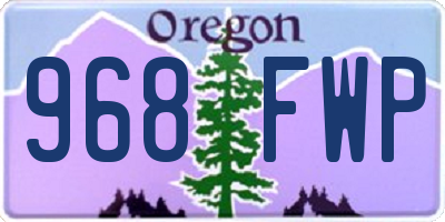 OR license plate 968FWP
