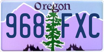 OR license plate 968FXC