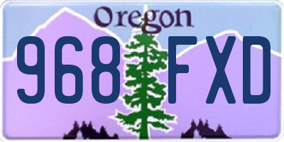 OR license plate 968FXD