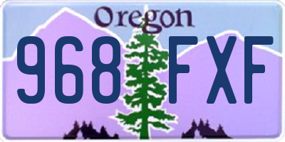 OR license plate 968FXF