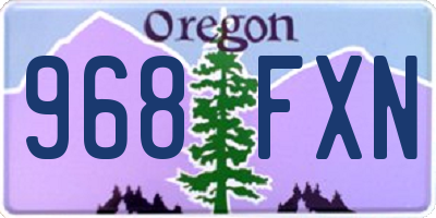 OR license plate 968FXN