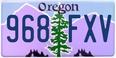 OR license plate 968FXV